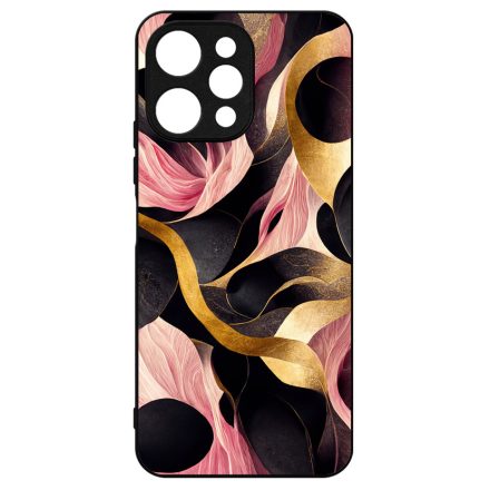 Aranyló fekete-pink márvány mintás Xiaomi Redmi 12 4G tok