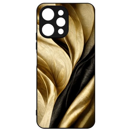Fekete-arany mintás szatén hatású Art Xiaomi Redmi 12 4G tok