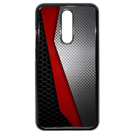 Metál SILVER piros karbon mintás Xiaomi Redmi 8 tok