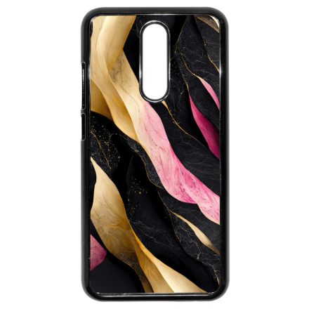 Szépséges fekete-pink és arany márvány mintás Xiaomi Redmi 8 tok