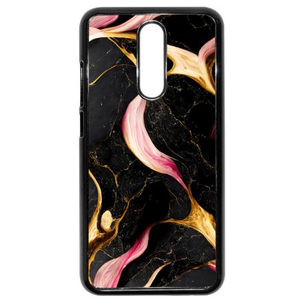 Különleges fekete-pink és arany márvány mintás Xiaomi Redmi 8 tok