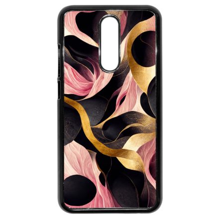 Aranyló fekete-pink márvány mintás Xiaomi Redmi 8 tok