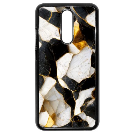 Luxury fekete-fehér és arany márvány mintás Xiaomi Redmi 8 tok