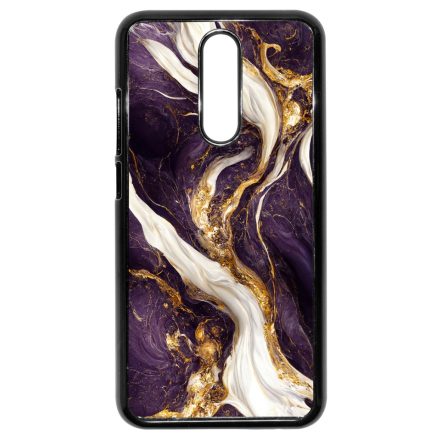 Szépséges lila-fehér és arany márvány mintás  Xiaomi Redmi 8 tok