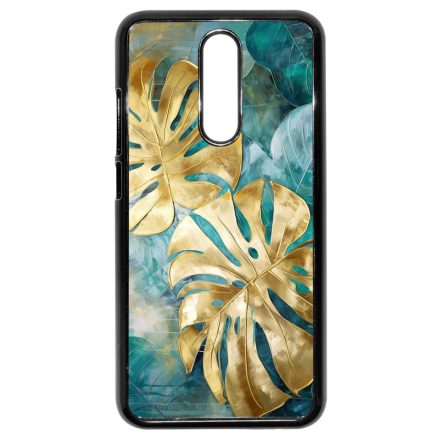 Gyönyörű kék aranyló levelek Art Xiaomi Redmi 8 tok