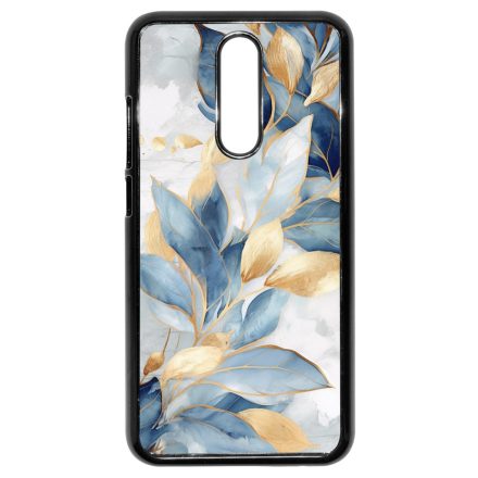 Gyönyörű kék és arany leveles Art Xiaomi Redmi 8 tok