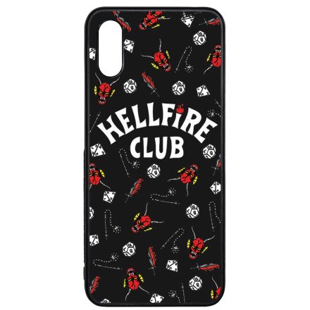 Hellfire Club - Fekete mintás - Stranger Things Xiaomi Redmi 9A / Redmi 9AT tok