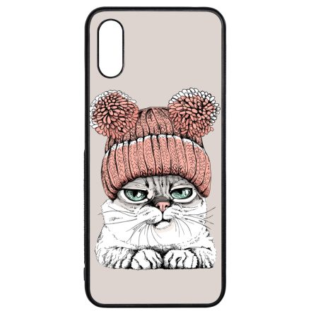 Cuki sapkás cica Xiaomi Redmi 9A / Redmi 9AT tok