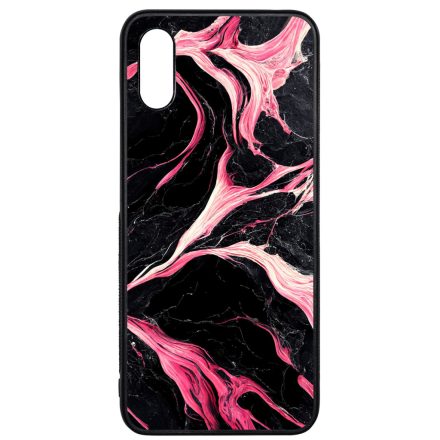 Gyönyörű fekete-pink márvány mintás Xiaomi Redmi 9A / Redmi 9AT tok