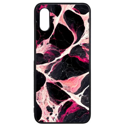Különleges fekete-fehér és pink márvány mintás Xiaomi Redmi 9A / Redmi 9AT tok
