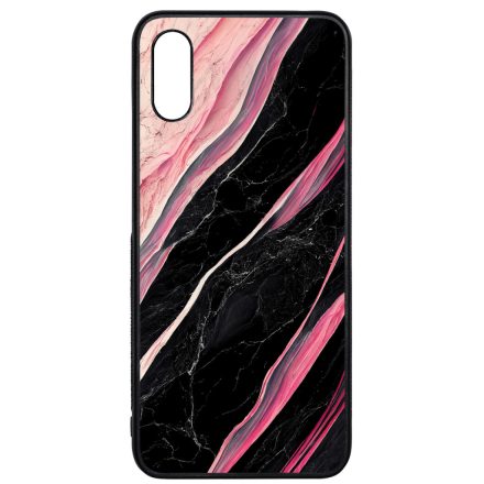 Luxury fekete-pink márvány mintás Xiaomi Redmi 9A / Redmi 9AT tok