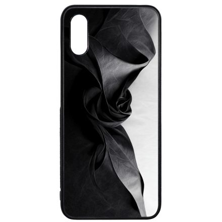Szatén hatású fekete-fehér Art Xiaomi Redmi 9A / Redmi 9AT tok
