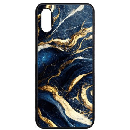 Gyönyörű kék és arany márvány mintás Xiaomi Redmi 9A / Redmi 9AT tok