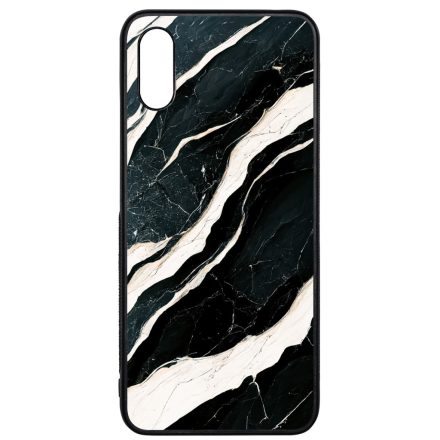 Trendi fekete-fehér márvány mintás Xiaomi Redmi 9A / Redmi 9AT tok