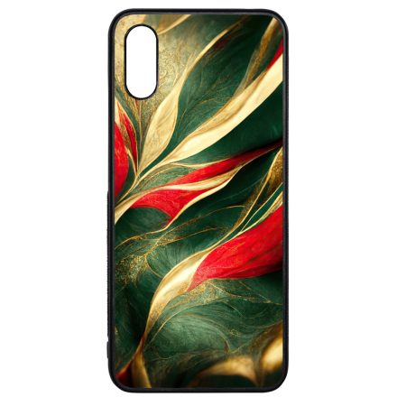 Magyaros piros-zöld márvány mintás Xiaomi Redmi 9A / Redmi 9AT tok