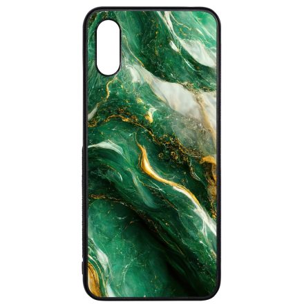 Smaragd zöld és arany márvány mintás  Xiaomi Redmi 9A / Redmi 9AT tok