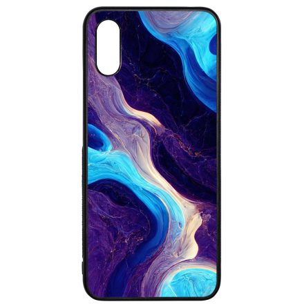 A kék és lila árnyalatai márvány mintás Xiaomi Redmi 9A / Redmi 9AT tok