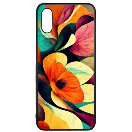 Absztrakt színes virágok Art Xiaomi Redmi 9A / Redmi 9AT tok