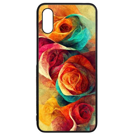 Absztrakt színes rózsák Art Xiaomi Redmi 9A / Redmi 9AT tok