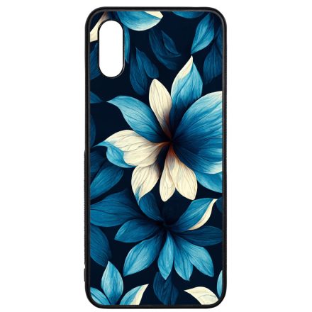 Szépséges kék virágos Art Xiaomi Redmi 9A / Redmi 9AT tok