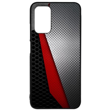 Metál SILVER piros karbon mintás Xiaomi Redmi 9T tok