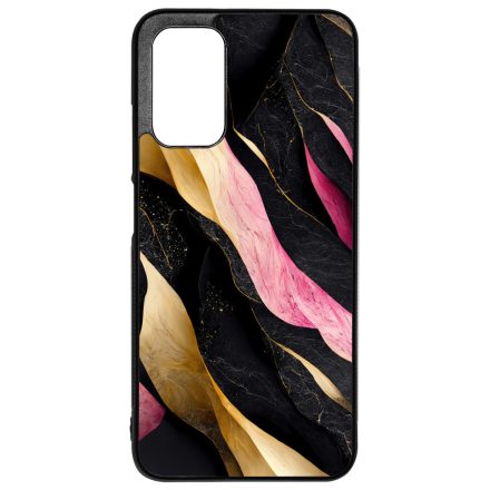 Szépséges fekete-pink és arany márvány mintás Xiaomi Redmi 9T tok