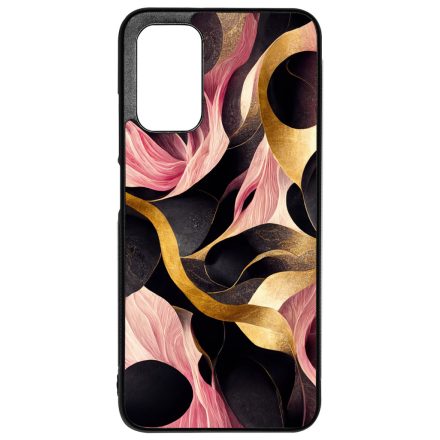 Aranyló fekete-pink márvány mintás Xiaomi Redmi 9T tok