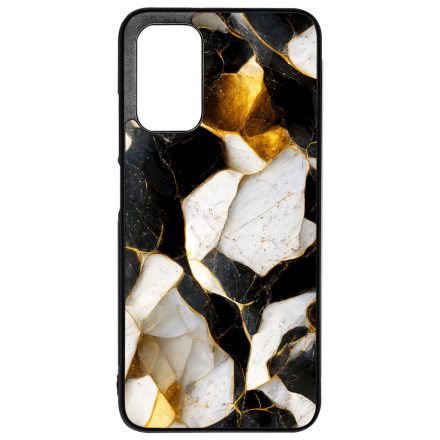 Luxury fekete-fehér és arany márvány mintás Xiaomi Redmi 9T tok