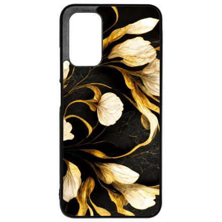 Fekete-arany kála szatén hatású Art Xiaomi Redmi 9T tok