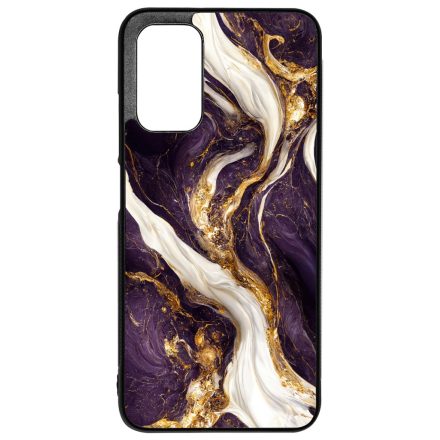 Szépséges lila-fehér és arany márvány mintás  Xiaomi Redmi 9T tok