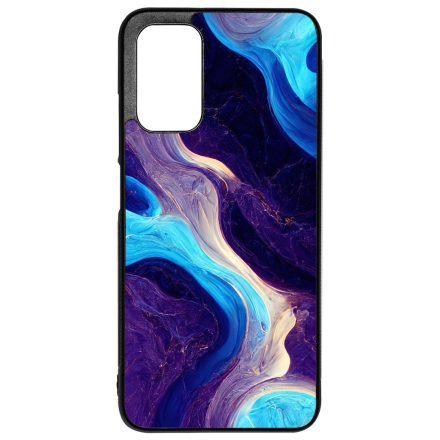 A kék és lila árnyalatai márvány mintás Xiaomi Redmi 9T tok