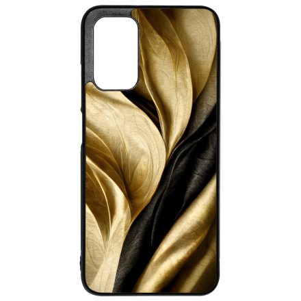 Fekete-arany mintás szatén hatású Art Xiaomi Redmi 9T tok