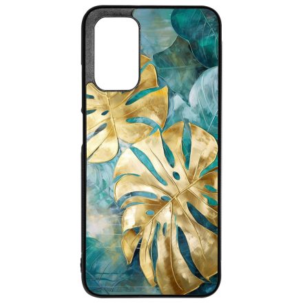 Gyönyörű kék aranyló levelek Art Xiaomi Redmi 9T tok
