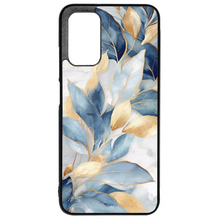 Gyönyörű kék és arany leveles Art Xiaomi Redmi 9T tok