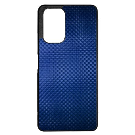 Gyönyörű kék karbon fiber mintás Xiaomi Redmi Note 10 5G tok