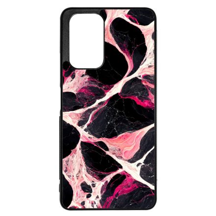 Különleges fekete-fehér és pink márvány mintás Xiaomi Redmi Note 11 tok