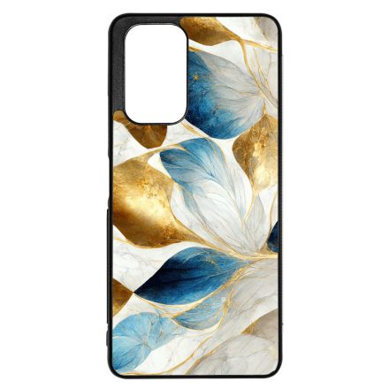 Csodaszép fehér-arany leveles márvány mintás Xiaomi Redmi Note 11 tok