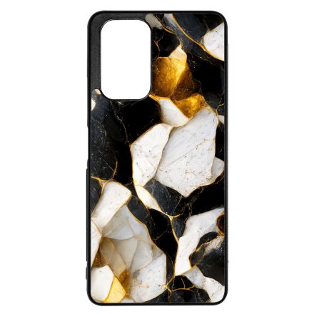 Luxury fekete-fehér és arany márvány mintás Xiaomi Redmi Note 11 tok
