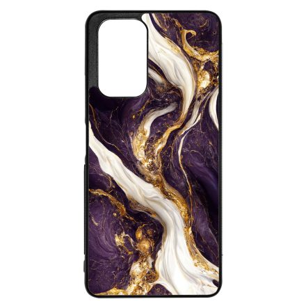 Szépséges lila-fehér és arany márvány mintás  Xiaomi Redmi Note 11 tok