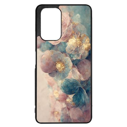 Pasztel rózsaszín és kék virágos Art Xiaomi Redmi Note 11 tok