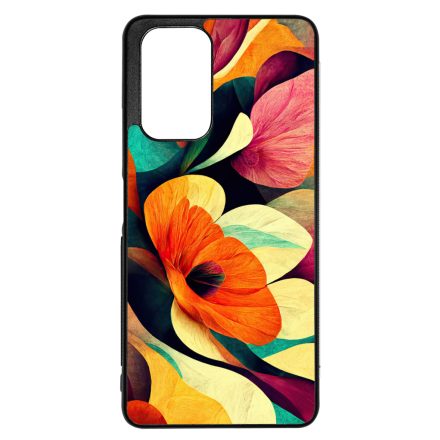 Absztrakt színes virágok Art Xiaomi Redmi Note 11 tok