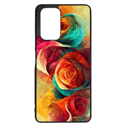 Absztrakt színes rózsák Art Xiaomi Redmi Note 11 tok