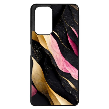 Szépséges fekete-pink és arany márvány mintás Xiaomi Redmi Note 12s tok