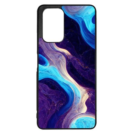 A kék és lila árnyalatai márvány mintás Xiaomi Redmi Note 12s tok