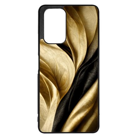Fekete-arany mintás szatén hatású Art Xiaomi Redmi Note 12s tok