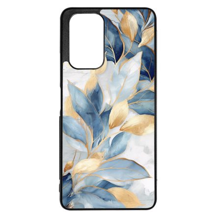 Gyönyörű kék és arany leveles Art Xiaomi Redmi Note 12s tok