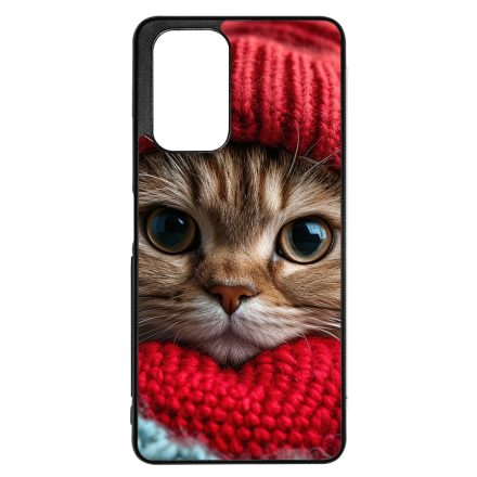 Cuki vörös cica piros sapkában Xiaomi Redmi Note 12s tok